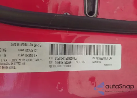 2016 Dodge Charger R/T from USA, damaged, VIN 2C3CDXCT9GH110457